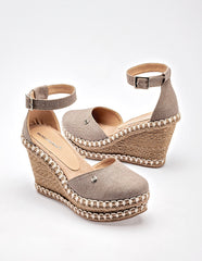 Alpargata Plataforma para Mujer  Beige Leila en Moramora