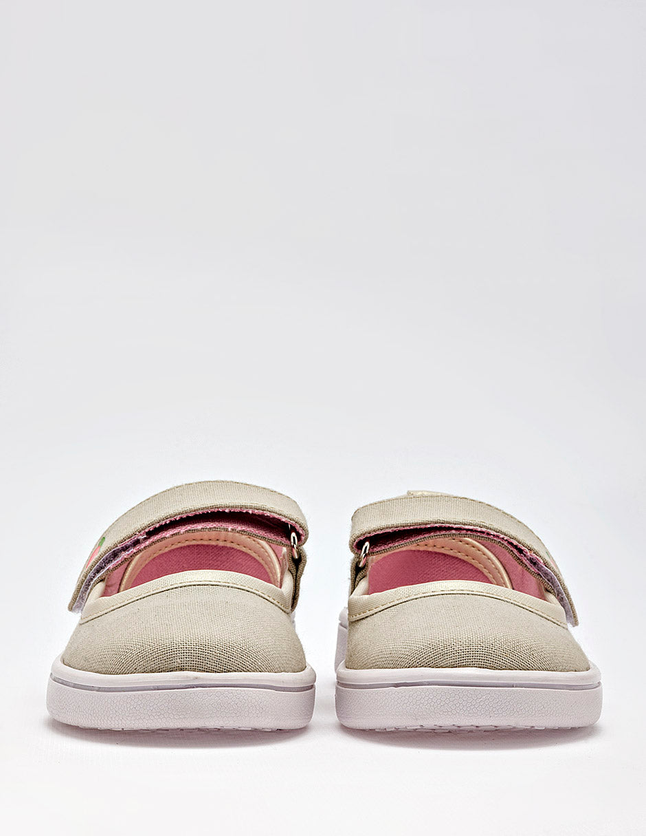 Tenis flat para Niña  Beige Kristen en Moramora