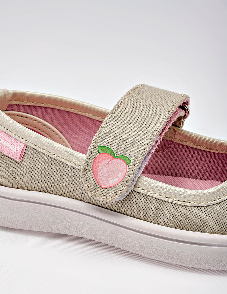 Tenis flat para Niña  Beige Kristen en Moramora