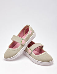 Tenis flat para Niña  Beige Kristen en Moramora