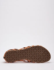 Sandalia artesanal piel para Mujer  Camel Elva