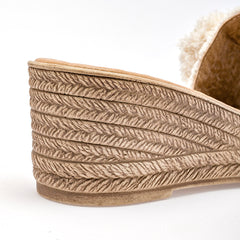 Sandalia cuña para Mujer Marfil Mariana