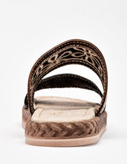 Sandalia artesanal piel para Mujer  Negro Rosalba