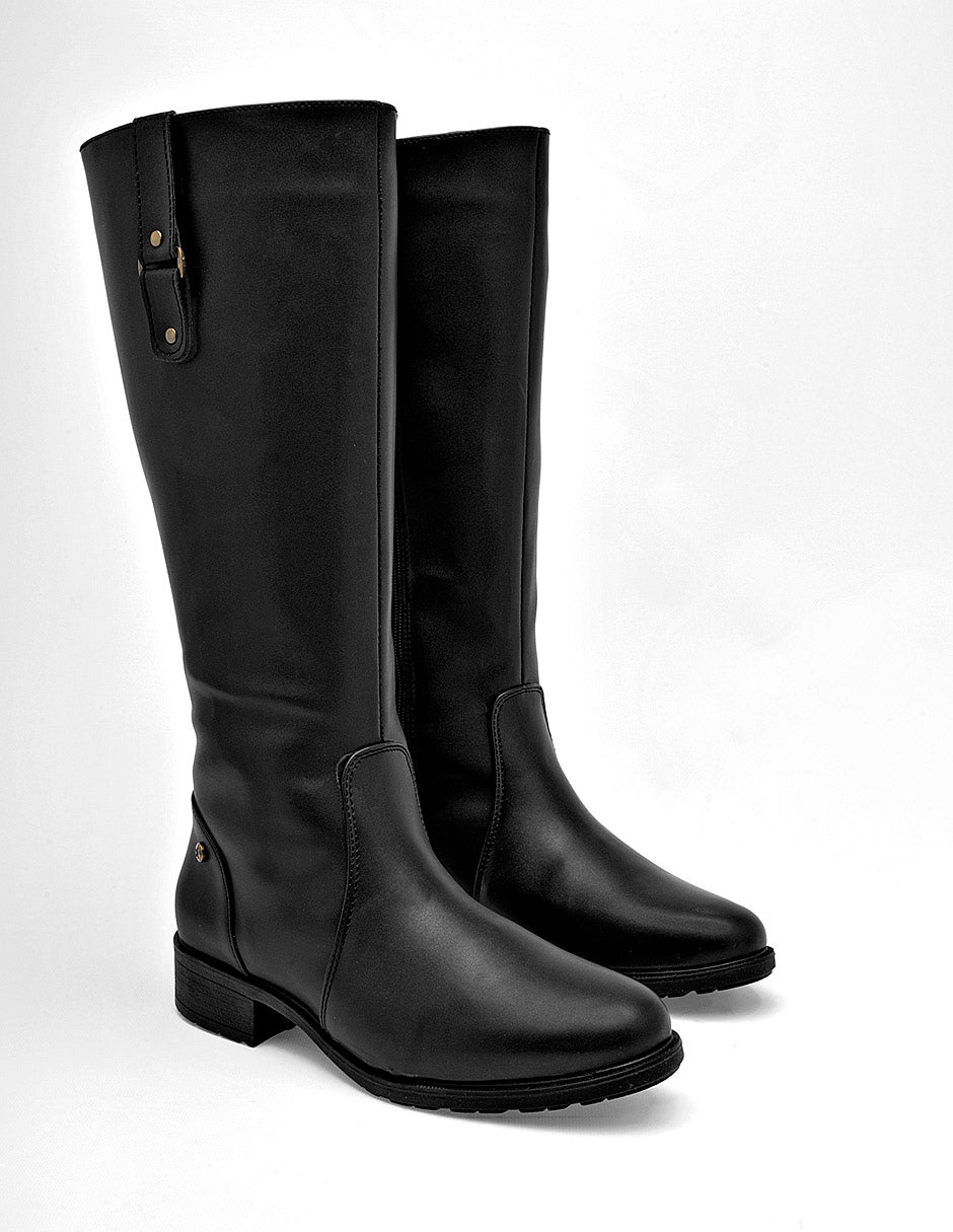 Bota Tacón para Mujer marca Moramora color negro CARMELA