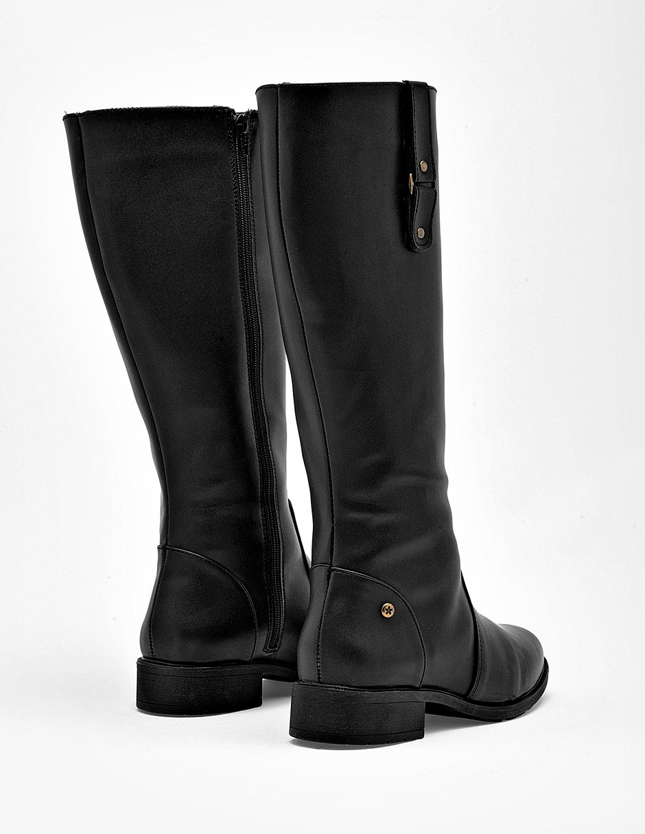 Bota Tacón para Mujer marca Moramora color negro CARMELA