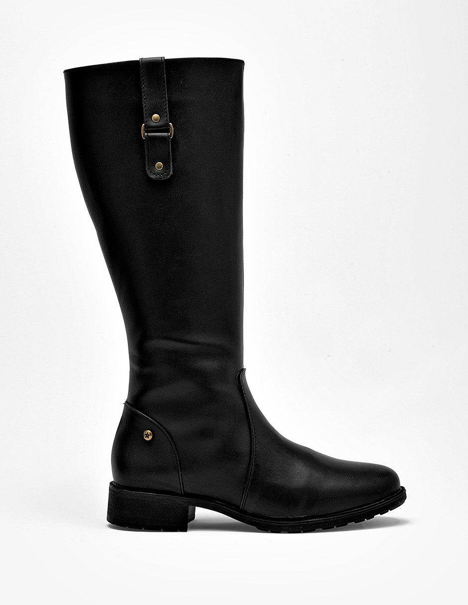 Bota Tacón para Mujer marca Moramora color negro CARMELA