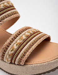 Sandalia cuña para Mujer Camel Elvira en Moramora