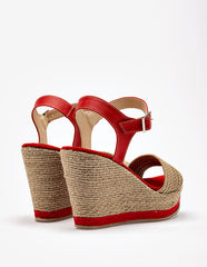 Sandalia cuña para Mujer Beige Anel en Moramora