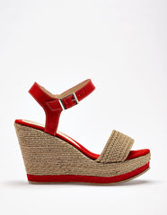 Sandalia cuña para Mujer Beige Anel en Moramora