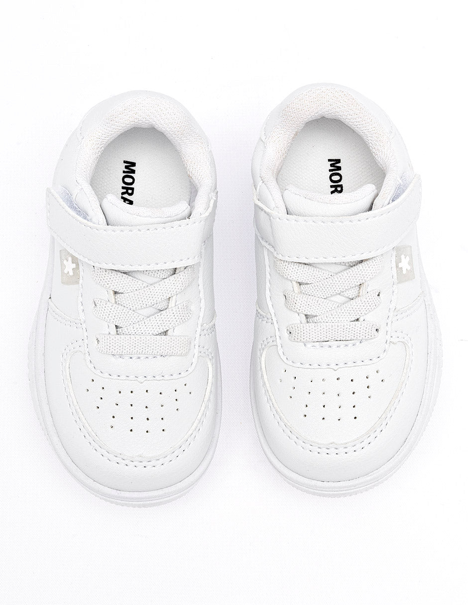 Tenis escolar para Infantil Niña Blanco Robin en Moramora