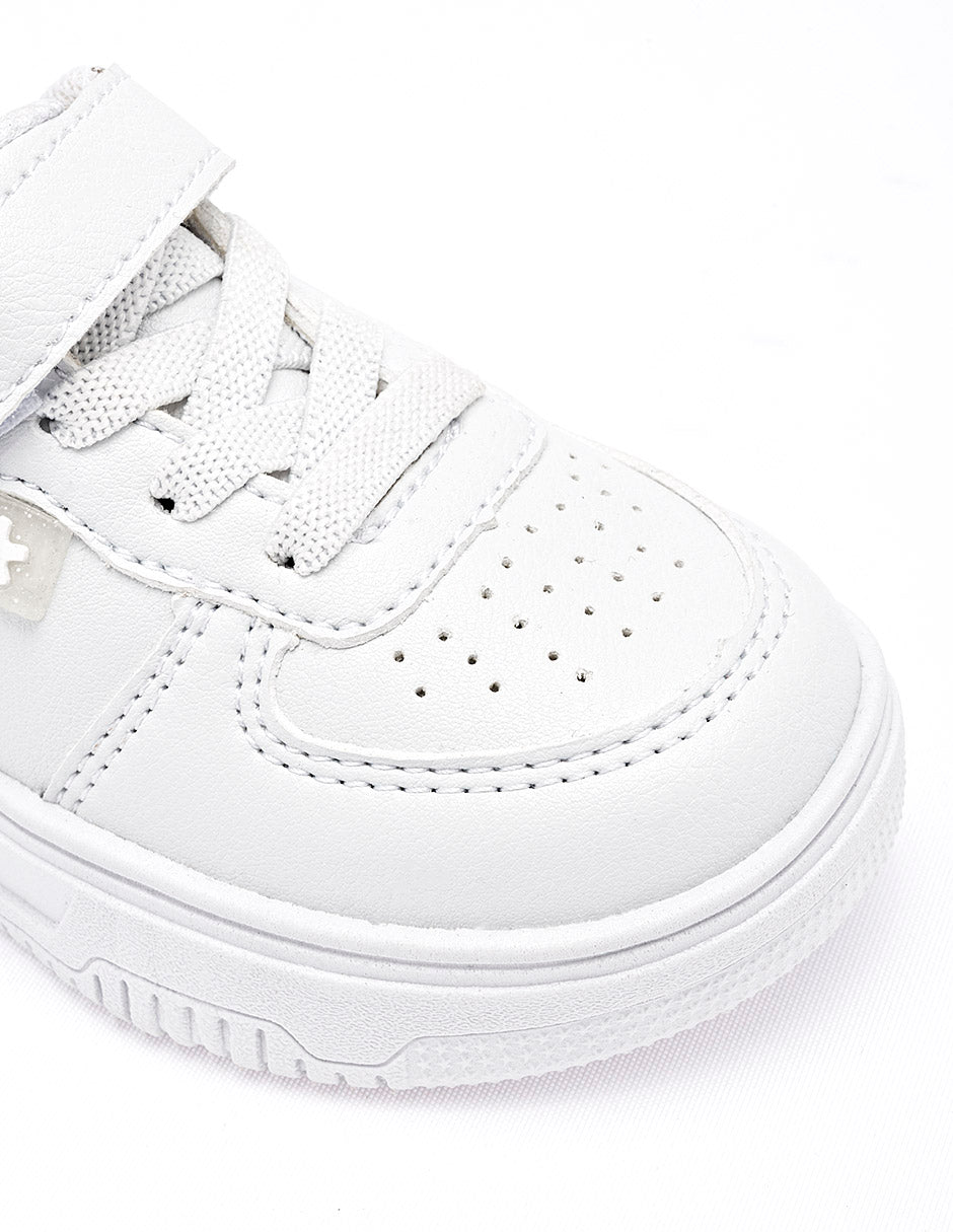 Tenis escolar para Infantil Niña Blanco Robin en Moramora