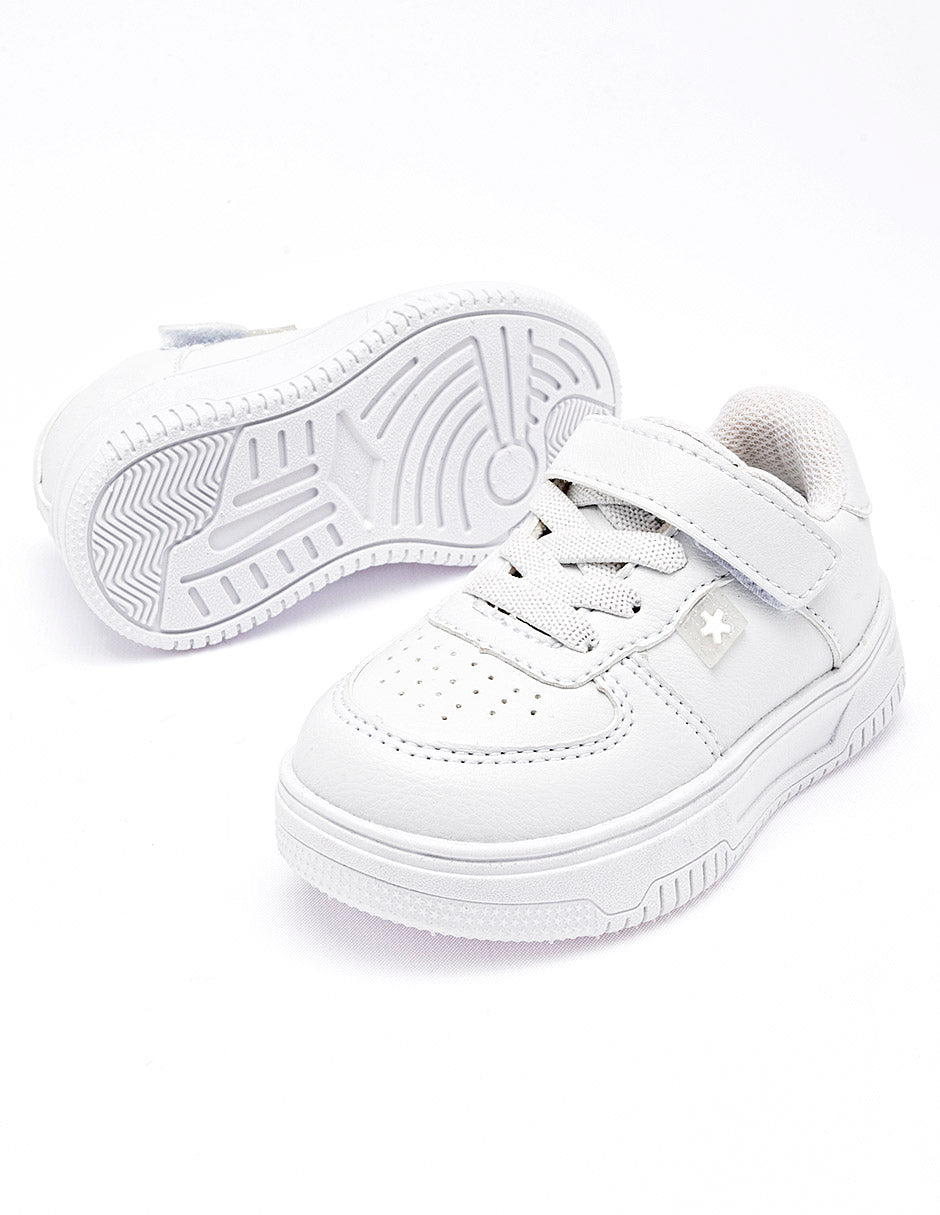 Tenis escolar para Infantil Niña Blanco Robin en Moramora