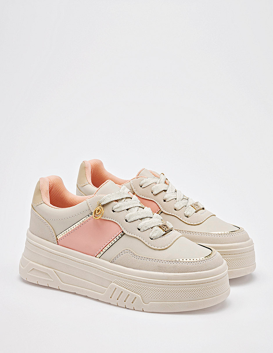 Tenis chunky para Mujer  Marfil Leticia en Moramora