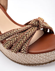 Sandalia cuña para Mujer  Camel Dolores en Moramora