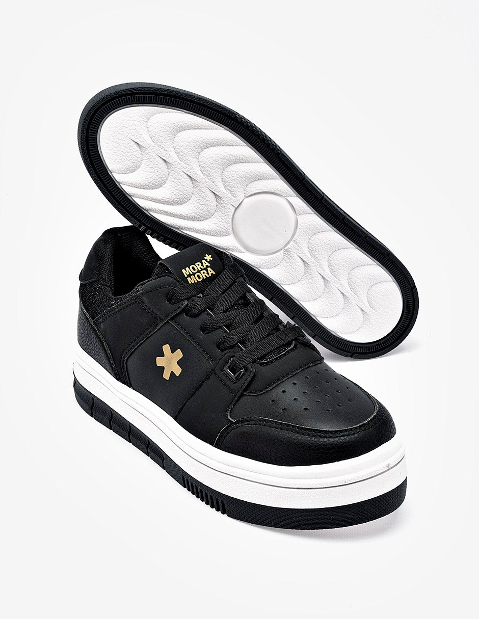Tenis chunky para Mujer  Negro Francisca en Moramora
