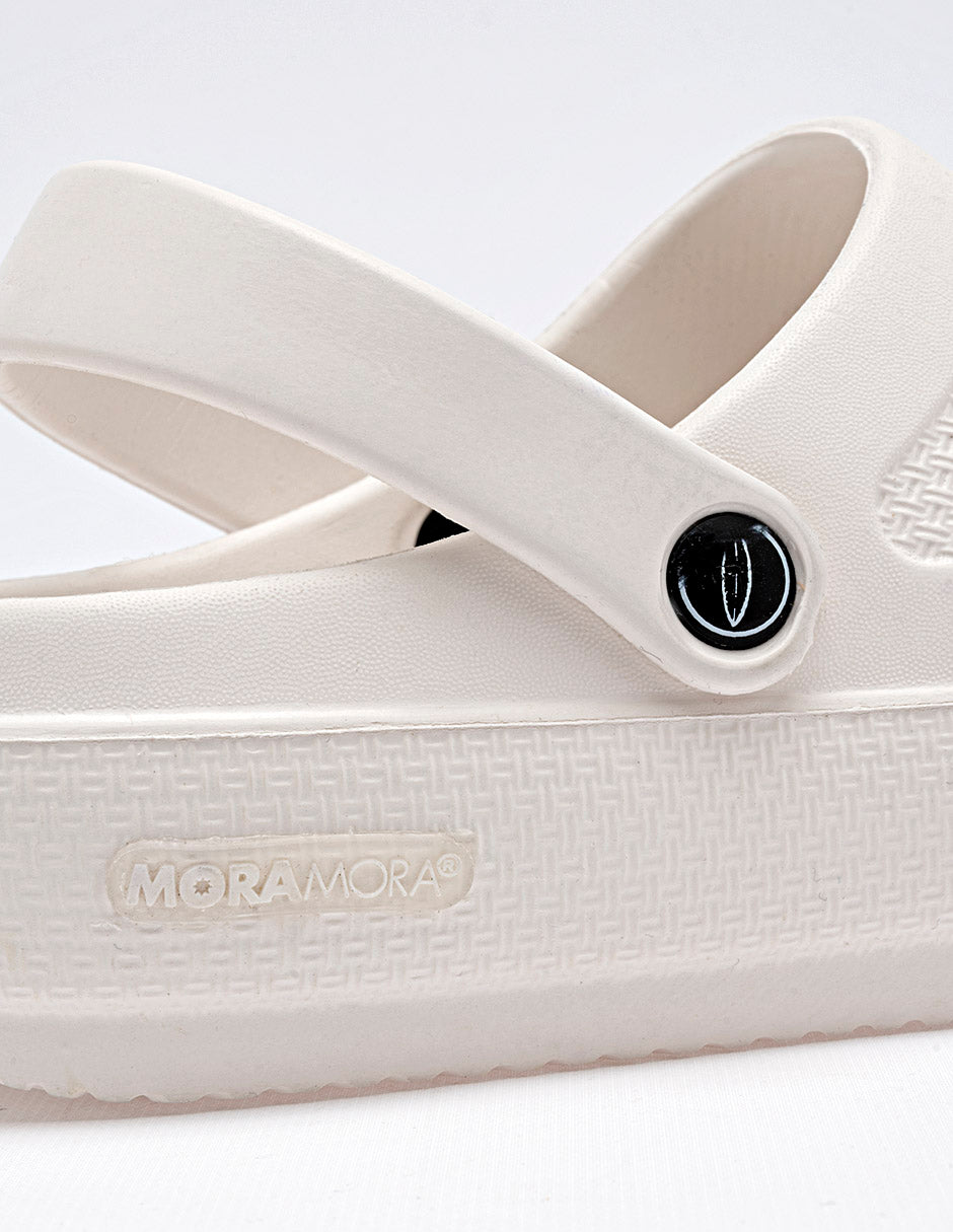 Sandalia impermeable para Mujer Blanco Adan en Moramora