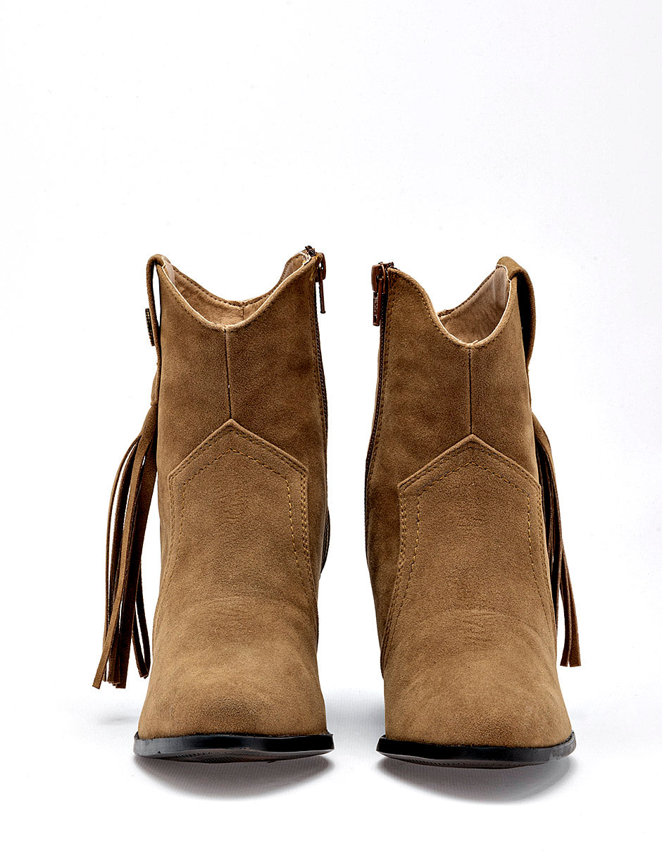Moramora - Botín Tacón para Mujer   Camel Mirella