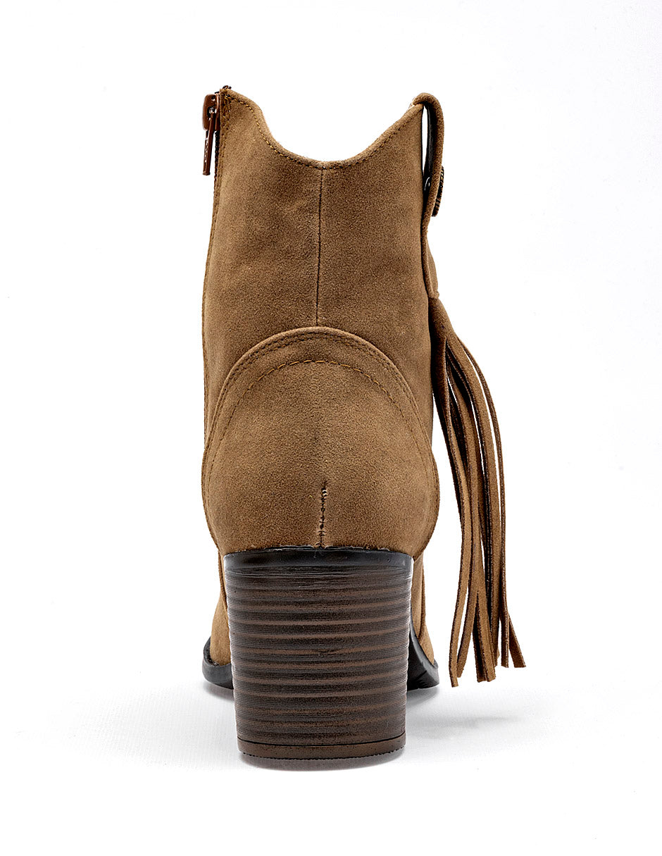Moramora - Botín Tacón para Mujer   Camel Mirella