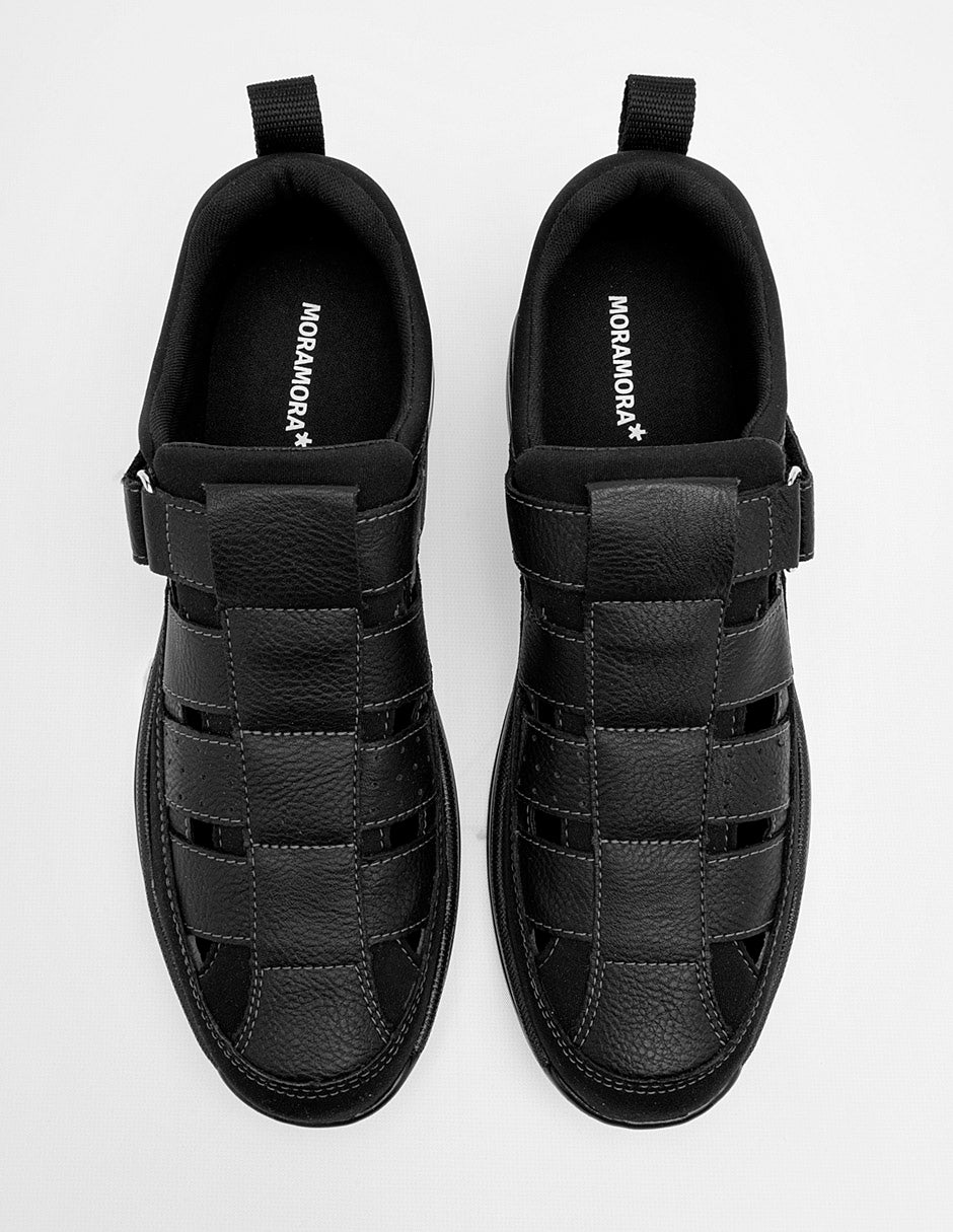 Moramora - Sandalia para Hombre  Negro Derek