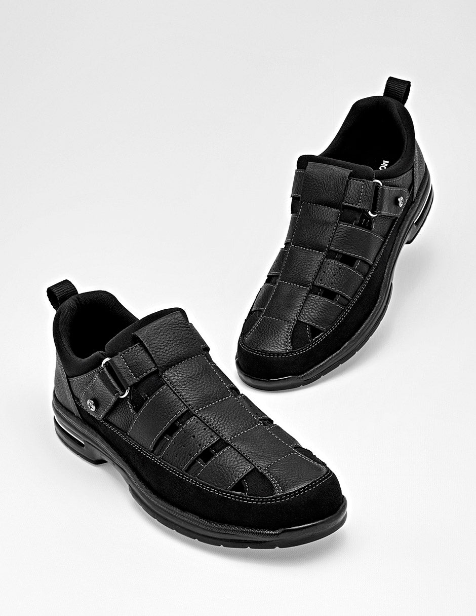 Moramora - Sandalia para Hombre  Negro Derek