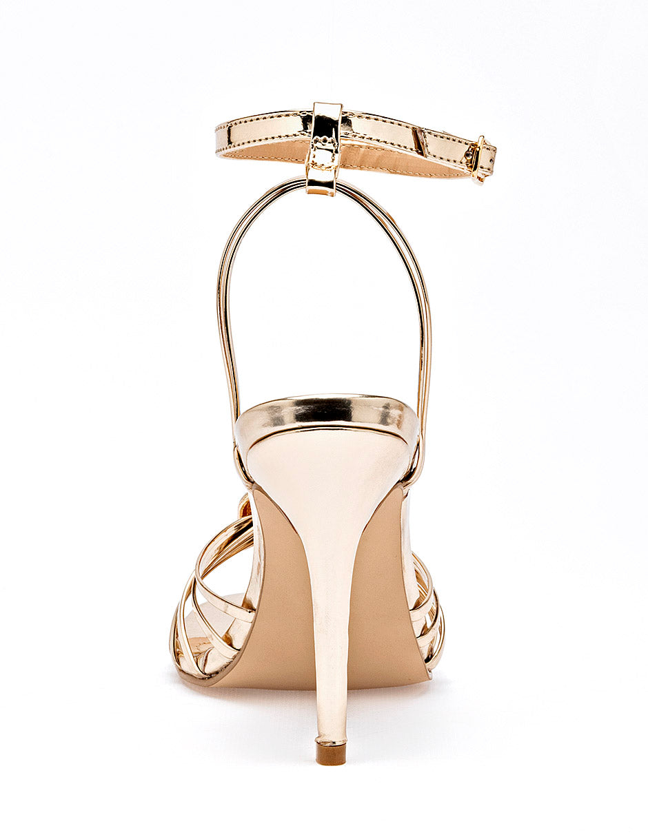 Moramora- Zapatilla abierta para Mujer Oro Minerva