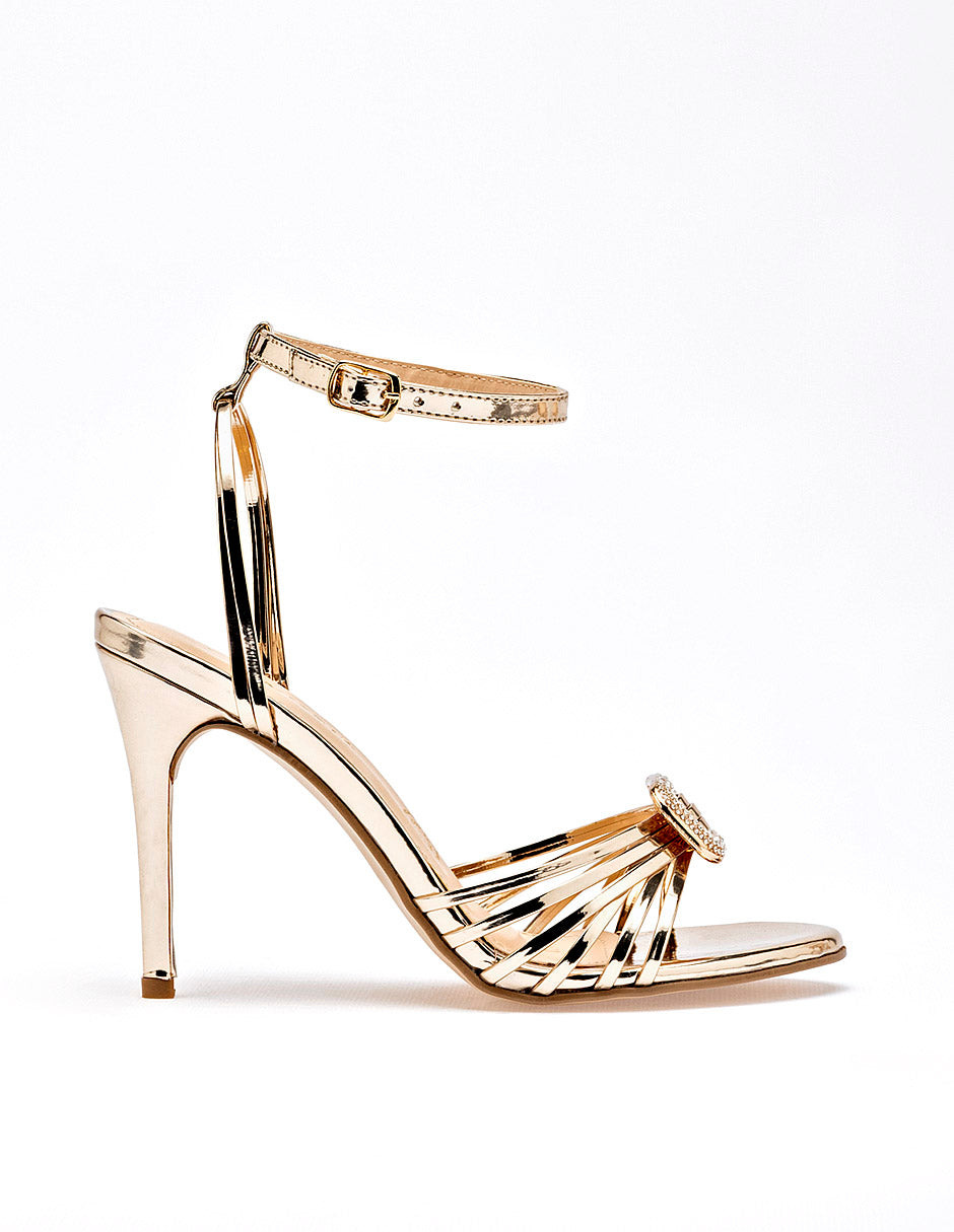 Moramora- Zapatilla abierta para Mujer Oro Minerva