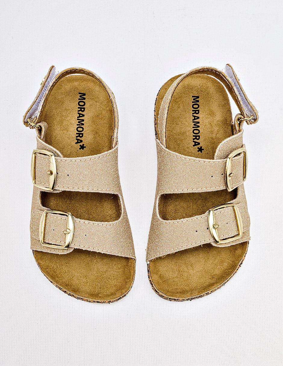Moramora - Sandalia para Niña  Oro Sabrina