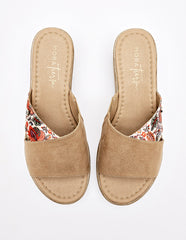 Mora Tierra - Sandalia cuña para Mujer Camel Priscila