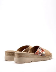 Mora Tierra - Sandalia cuña para Mujer Camel Priscila