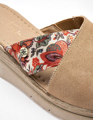 Mora Tierra - Sandalia cuña para Mujer Camel Priscila