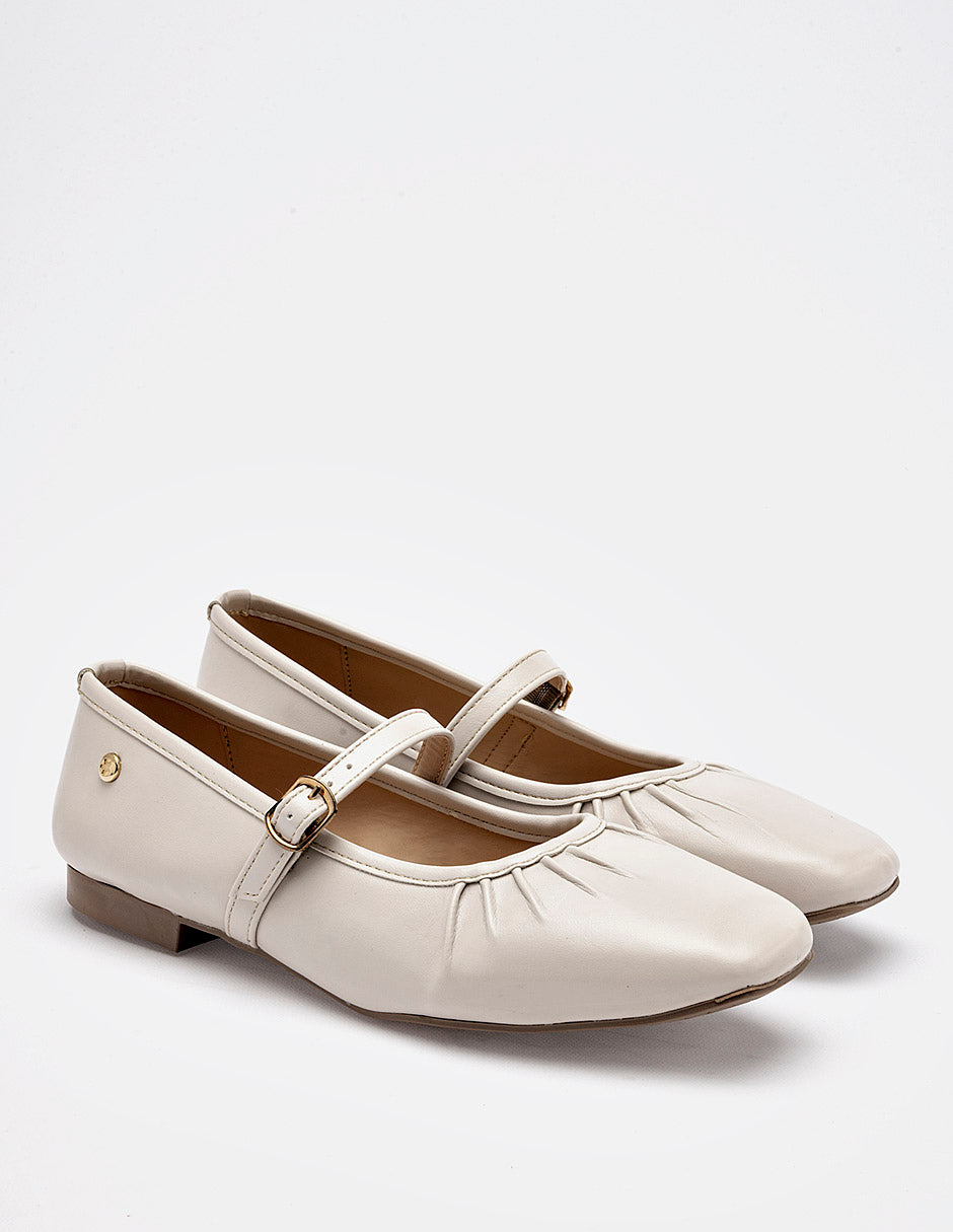 Moramora - Balerina para Mujer Beige Cristina