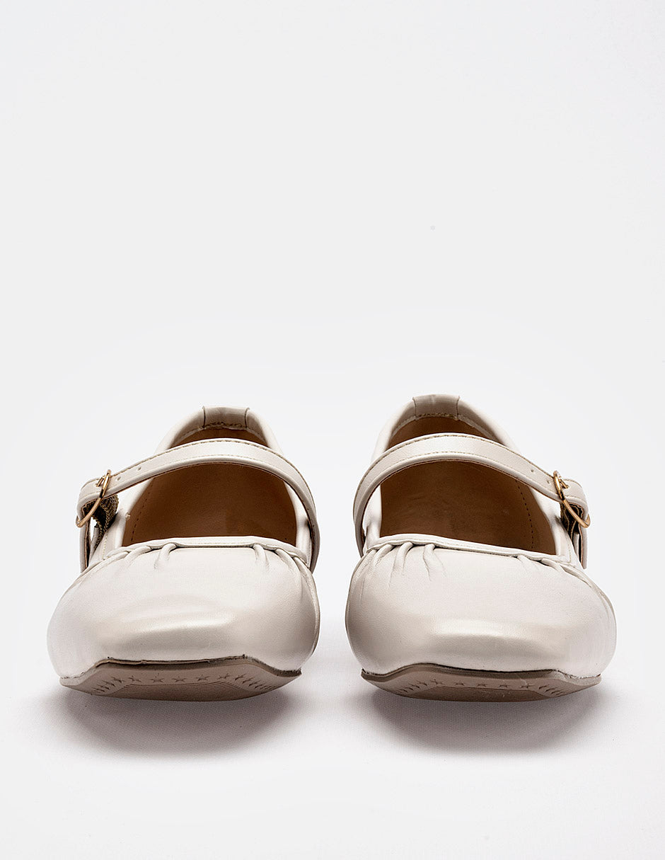 Moramora - Balerina para Mujer Beige Cristina