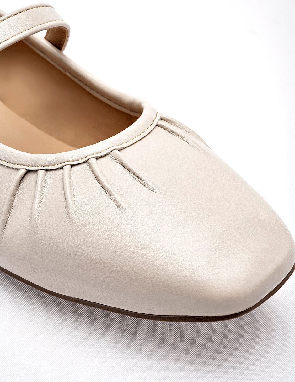Moramora - Balerina para Mujer Beige Cristina