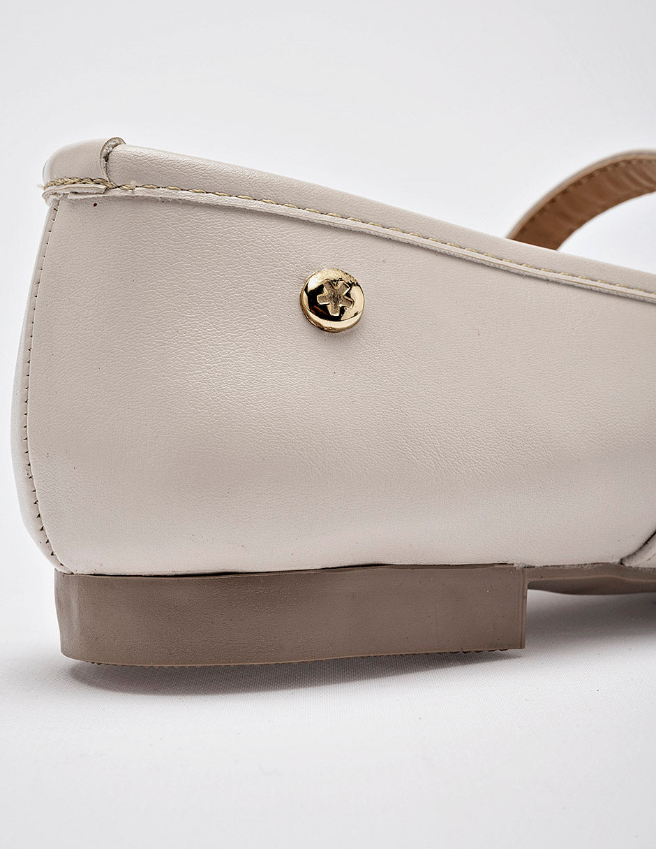 Moramora - Balerina para Mujer Beige Cristina