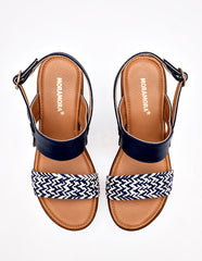 Sandalia cuña para Mujer Azul marino Florence Moramora