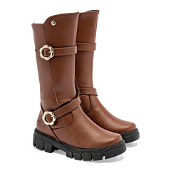 Bota caña larga para Niña marca Moramora Café cod. 146699