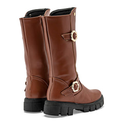 Bota caña larga para Niña marca Moramora Café cod. 146699