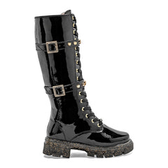 Bota caña larga para Niña marca Moramora Negro cod. 146701