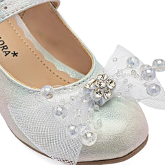 Zapato para ceremonia para Preescolar niña marca Moramora Plata cod. 146722