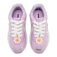 Tenis escolar para Preescolar niña marca Moramora Lila cod. 146847