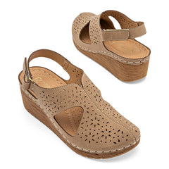 Sandalia cuña para Mujer marca Mora Tierra Beige cod. 147303