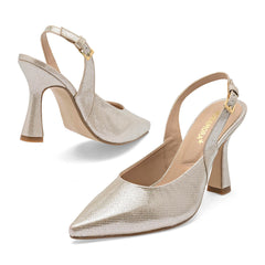Zapatilla semiabierta para Mujer marca Moramora Oro cod. 147403