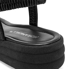Sandalia pata de gallo para Mujer marca Moramora Negro cod. 147607