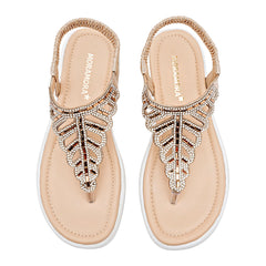 Sandalia pata de gallo para Mujer marca Moramora Oro cod. 147608