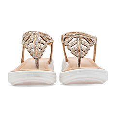 Sandalia pata de gallo para Mujer marca Moramora Oro cod. 147608