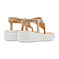 Sandalia pata de gallo para Mujer marca Moramora Oro cod. 147608
