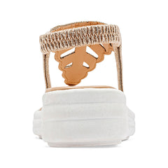 Sandalia pata de gallo para Mujer marca Moramora Oro cod. 147608