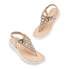 Sandalia pata de gallo para Mujer marca Moramora Oro cod. 147608