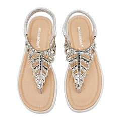 Sandalia pata de gallo para Mujer marca Moramora Plata cod. 147609