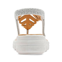 Sandalia pata de gallo para Mujer marca Moramora Plata cod. 147609